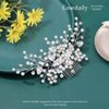 Easedaily Crystal Bride Wedding Hair Comb Silver Rhinestone Bridal Hair Piece Pearl Headpiece Hair Accessories for Women