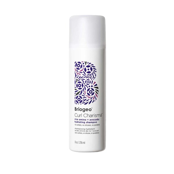 Briogeo Curl Charisma Rice Amino + Avocado Hydrating Shampoo, Define and Moisturize Wavy, Curly, and Coily Hair,Sulfate-free, Anti-Frizz, Hydrating Cleanse, Vegan, Cruelty-Free, 8 fl oz