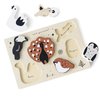 Wee Gallery Wooden Animals Tray Puzzle, Birds - Montessori Toys, Activity for Early Learning, Motor Skills Development, Child Safe Material, Natural Wood, Educational Toy for Kids, Toddler, Preschool