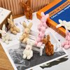 20 Pieces Mini Plush Rabbit Tiny Joint Rabbit 2.4 Inch Small Bunny Doll Soft Bunny Stuffed Animal Toys for Easter Birthday Cake Wedding Decorations Party Favors (Long Plush Style)