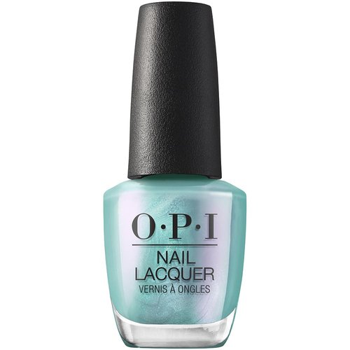 OPI Nail Lacquer Nail Polish Opaque Light Blue Green Shimmer Chip Resistant Nail Polish Vegan, Fast Drying, Streak Free