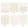 Star Nail Art Stickers Decals 3D Gold Self Adhesive Nail Decals 6Sheets Luxury Nail Art Supplies Metallic Star Moon Money Nail Designs Stickers for Acrylic Nails DIY Nail Art Decorations Manicure Tips