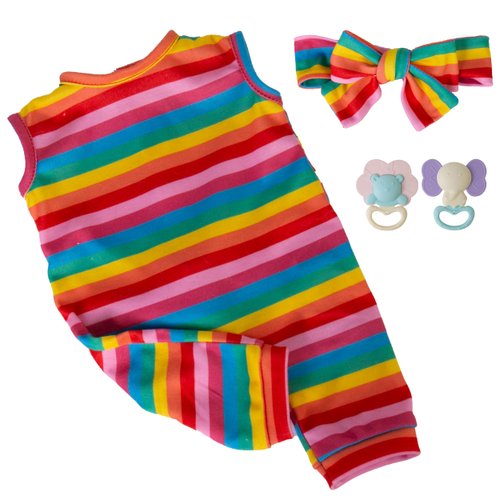 EKOKIZ Reborn Baby Dolls Clothes Girl Colorful Doll Clothes 17-22 Inches Girl Doll Clothes and Accessories for Reborn Baby Girls