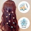 CUBACO 12pcs Mini Flower Hair Clips for Girls, Small Hair Decoration for Girls Hair Accessories for Girls