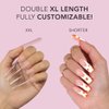 Kiara Sky Professional Nails Non C Curve Nail Tips (Non C-Curve Nail Tips XXL - Square - Clear)