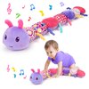 Baby Girl Toys 0-3-6 Months Musical Stuffed Animals Plush Caterpillar Toy with Crinkle Rattles Tummy Time Sensory Learning Toys for Infants 6-9-12 Months Newborn Girls Boys Essentials Shower Gifts