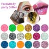 HUDABABY Glitter Eyeshadow Palette for Women - Sparkle and Shine with Sequin Infused Shades (6 Colors-B)