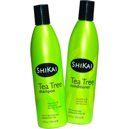 ShiKai Tea Tree Shampoo (12oz, Pack of 2) With Peppermint & Tea Tree | Refresh & Stimulate Your Scalp | Soap Free Alternative | Moisture for Daily Use