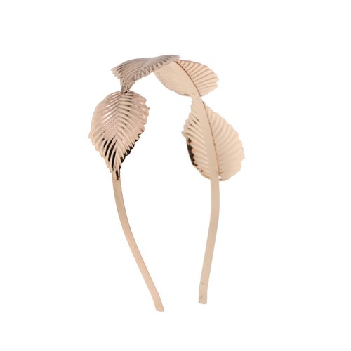 Copper Metal Headband With Leaves Hair Band Crown Wedding Bridal