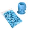 YILONG Disposable Tattoo Ink Caps Skull Tattoo Ink Cups with Stable Base and 200pcs Per Pack Permanent Makeup Pigment Holder Container Cap Tattoo Accessory,Blue