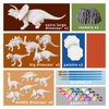 whatstem 3D Dinosaurs Painting Kit with 12 Dinos for Kids Age 3-15, Arts and Crafts Kits Drawing Toys with Dinosaurs Set Creativity Gifts for Boys and Girls