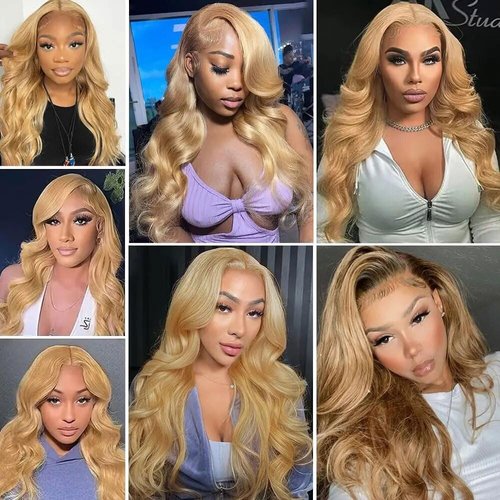 24 26 28 Inch Raivide Hair Color #27 Bundles Human Hair Honey Blonde Human Hair Bundles Brazilian Unprocessed Virgin Hair Color #27 Body Wave Bundles Human Hair Weave Blonde Bundles