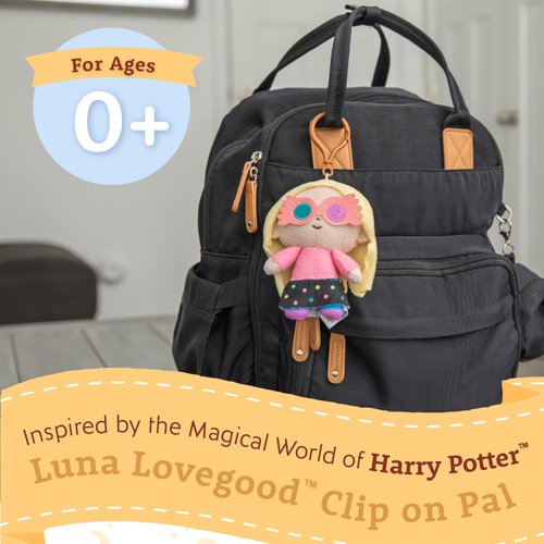 Harry Potter Luna Lovegood Plush Clip On Sensory Toys for Toddlers 1-3, Halloween Baby Toys & Learning Toys for Kids, Soft Plushie Baby Halloween Toys