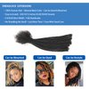 8 Inch 0.6cm Width 10 Strands Loc Extensions Human Hair 100% Human Hair Full Handmade Permanent Dreadlock Extensions Human Hair Can Be Dyed Bleached Curled including Free Crochet Hook and Comb（1B）