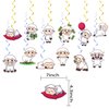 24 Pcs Sheep Hanging Decorations Sheep Hanging Swirls Ceiling Swirls Sheep Birthday Party Supplies for Sheep Party Decorations Farm Animals Hanging Decorations