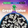 Glow in the Dark Alien Figurines for Kids - 25 Pcs Small Halloween Party Favors Fillers Goodie Bag Classroom Prizes Pinata Stuffers Halloween Toys Bulk Gifts for Kids - Vending Machine Toy Easter Toys