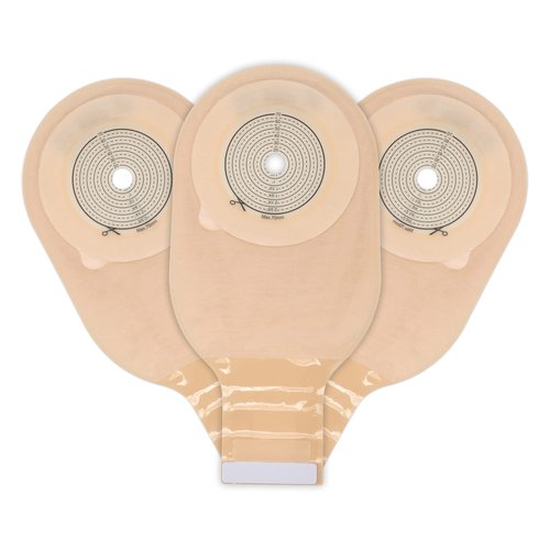 20 pcs Colostomy Bags, Rainlotus Ostomy Bag one-Piece ostomy Supplies, 20mm-70mm Cut-to-Fit Drainable Pouches with Velcro Closure for Ileostomy Stoma Care