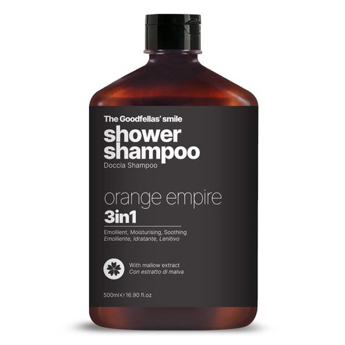 The Goodfellas' smile, ORANGE EMPIRE Luxury 3 iin 1 Body Wash and Hair Shampoo for Men, 17 Fluid Oz. - Made in Italy