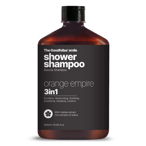 The Goodfellas' smile, ORANGE EMPIRE Luxury 3 iin 1 Body Wash and Hair Shampoo for Men, 17 Fluid Oz. - Made in Italy