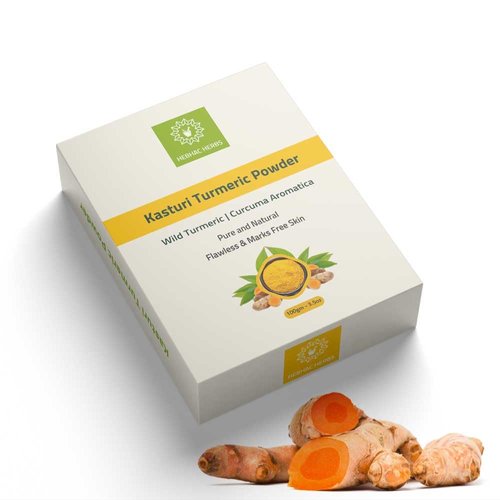 Kasthuri Manjal Powder for Skin and Face Care| Wild Turmeric powder | Curcuma Aromatica | Helps Acne skin (3.5 oz)