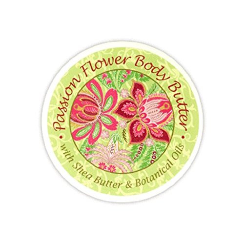 Greenwich Bay Trading Company Botanic Body Butter with Shea Butter and Cocoa Butter 8oz Tub (Passion Flower)