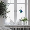 HAOSUM Sea Turtle Decor Stained Glass Window Hanging,Navy Turtle Suncatcher for Garden,Bathroom,Backyard and Living Room,Ocean Theme Party,Housewarming Party Decorations for Turtle Lovers …