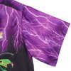 Monster Jam Trucks Grave Digger Toddler Boys Hawaiian Button Down Shirt Purple/Green 4T