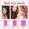 AOYUNHUI Hair Curlers Rollers 18Pcs,Self Grip Hair Roller 3 Sizes in 1 Set with Hair Roller Clips,Comb and Cosmetic Bag-Rose Red