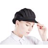 Nanxson 3pcs Unisex Chef Hat Elastic Chef Cap Kitchen Baking Cooking Hat for Men Women with Brim CF9035 Black