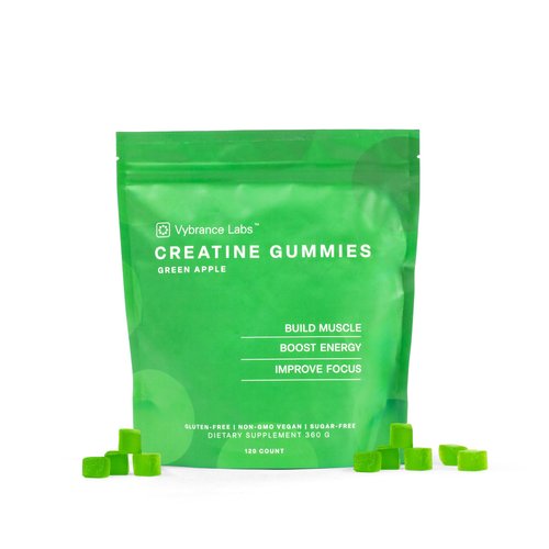 VYBRANCE LABS™ Creatine Monohydrate Gummies – Build Muscle, Boost Energy & Focus – Vegan, Sugar-Free, Gluten-Free – 120 Count – Convenient Creatine Supplement for Strength, Recovery & Endurance
