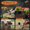 FLYEGO Backpacking Trowel Camping Shovel Hiking Trowel Backpacking Ultralight Shovel Small Potty Multitool for Digging, Metal Detecting, Gardening and Outdoor Survival (Black)