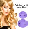 Silicone Hair Curlers Set,20Pcs No Clip Heatless Hair Curlers Roller,Mushroom Shaped Hair Curlers Set for Girls Women DIY Wave Hair Style Tool Purple