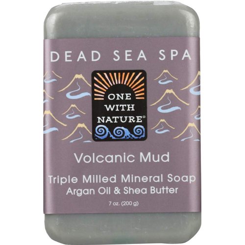 One With Nature Volcanic Mud Bar Soap, 7 Ounces (Pack Of 3)