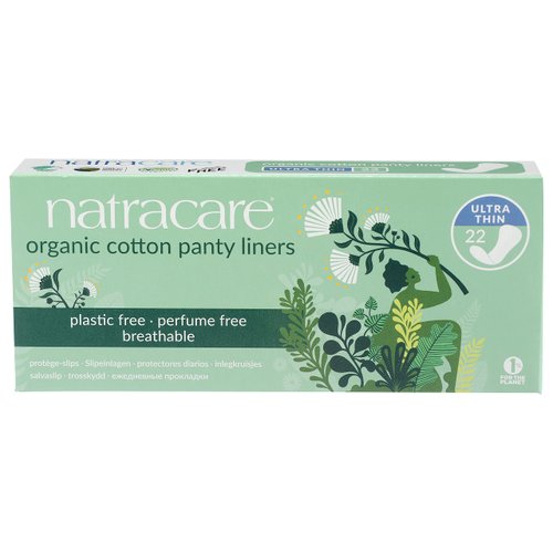 Natracare Organic Cotton Ultra Thin Panty Liners, Made with Certified Organic Cotton (1 Pack, 22 Liners Total)