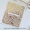 NAIL ANGEL 26Sheets Nail Art Adhesive Sticker Sheets Different Gold Color Luxury Shapes Sticker Nail Art Deco 10300