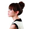 Mia Bun Ease-Bun Styling Tool Rolls Into The Hair Sock Method Easiest Medium Size for Women, Teens, Girls, Dancers, Ballet, Dress Up, Updos - Brown Color
