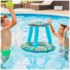 SwimWays Hydro Spring Hoops, Pool Toy, Inflatable Pool Game Basketball Set