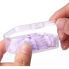 GANPUB 100 Pcs Mini Portable Travel Soap Paper Sheets,Hand Wash Cleaning Washing Hand Toiletry Paper Soap Sheets Flower Shape Disposable Paper Soap Flakes, Foot and Hand Care（Purple ）