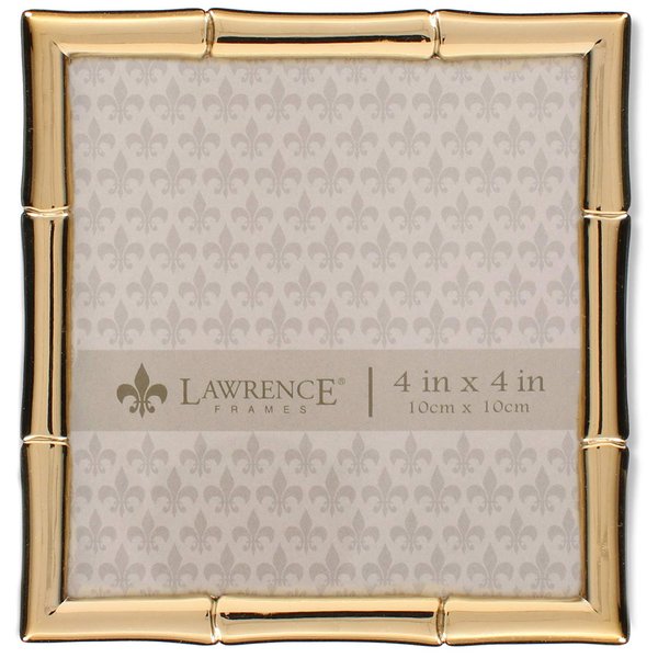 Lawrence Frames Bamboo Design Metal Frame, 4x4, Gold