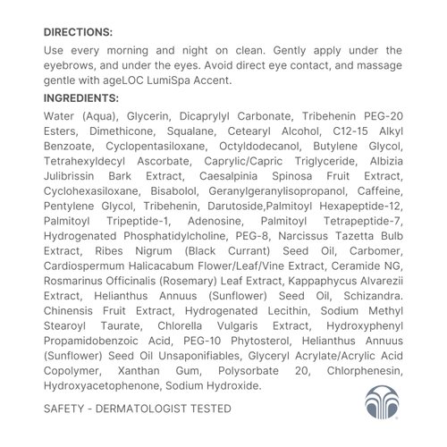Nu Skin - ageLOC LumiSpa IdealEyes | Say Goodbye to Tired Eyes with Activating Eye Cream | Designed to Work with ageLOC LumiSpa Accent | Targets Dark Circles, Puffy Eyes, and Fine Lines | 1 Pack