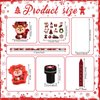 Dianelhall 168 Pcs Christmas Stationery Party Favors Bulk Christmas Buffalo Plaid Mini Notebook Pencils Stickers Stamps Erasers Rulers Bags for Kids Classroom Exchange Gifts Xmas Party Favor Supplies