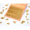 Slofoodgroup - 24 Karat Edible Gold Leaf Loose Sheets - 25 Sheets Gold Leaf Per Book - Gold Leaf Sheet Size 3.15in x 3.15in Loose Leaf Sheets - Edible Decoration, Crafting, Art and More