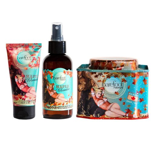 Barefoot Venus Maple Blondie Bath Soak, Hand Cream & Argan Oil Set