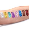 Body Glitter Gel Set 4 Colors Sequins Chunky Glitter Gel Colorful Eyeshadow Glitter Holographic Body Gel for Festival Party Face Makeup Hair Eye Lips Shimmer Gold,Silver,Purple,Green