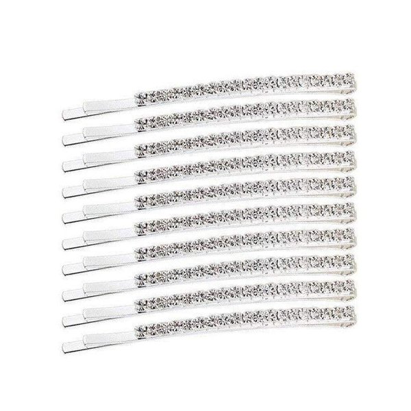 Soochat Rhinestone Bobby Pins Diamond Bobby Pins Crystal Hair Clips Decorations for Lady Women Girls 10 Pcs