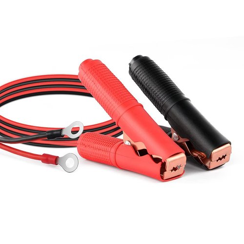 2 Pcs 30A-50A Alligator Clips Booster Jumper Cable 13 AWG 3.3FT Automotive Battery Jumper Cables for Car Battery Charging Charger, 6 mm Tinned Copper Terminal