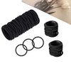 50 PCS Black Hair Ties Hair Elastic Band for Thick and Curly Hair Ponytail Holders for Women or Men