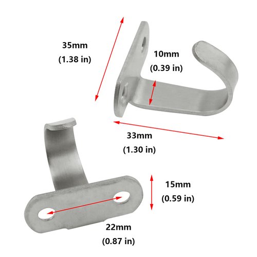 Antrader 12-Pack Stainless Steel Screws Mount Ceiling Hooks, Under-Shelf Coat Hook, Towel/Robe Clothes Hook Hanger for Bathroom Kitchen Cabinet