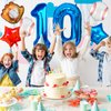 Lukinuo Baseball Balloons 10th Birthday Decorations Baseball Birthday Party Supplies Glove Baseball Foil Balloons Red White and Blue Star Balloons Number 10 Baseball Balloon for Rookie of The Year Boy