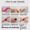 24 Pcs Purple Press on Short Toenails - MINGCHUN Summer Fake Toenails Press on Glitter Toenail with Glitter Powder Rhinestone Full Cover False Glue on Stick on Toenails Artificial Acrylic Toenail